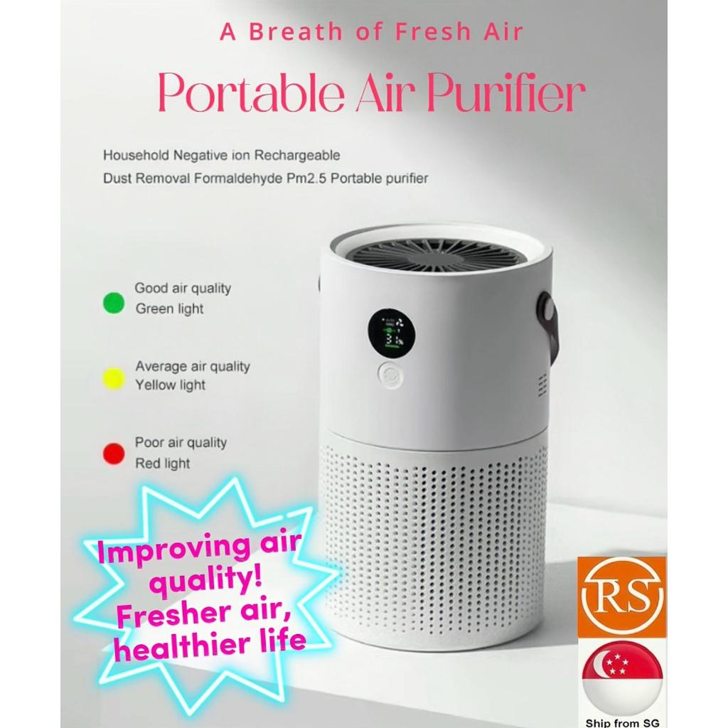 ❤️NEW 2023 Portable Air Purifier Home OLED Screen USB HEPA Filter Mini Air Purifier Carbon Dust Removal❤️SG Seller❤️